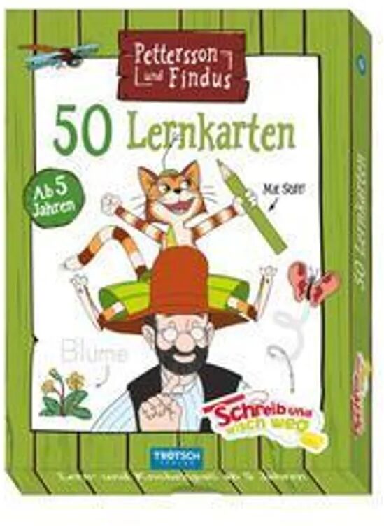 Trötsch Pettersson und Findus Schreib und wisch weg Lernkarten