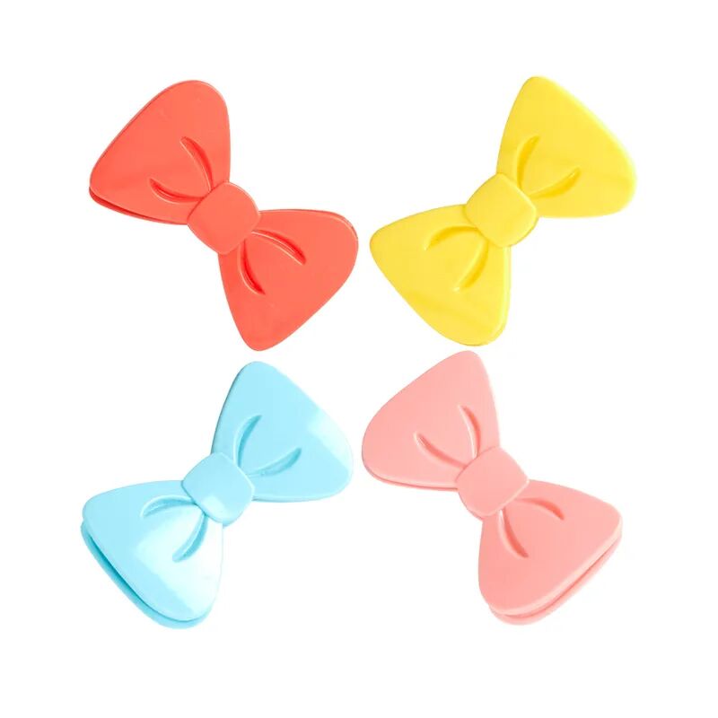 rice Verschlussclips BOW SHAPE 4er-Pack in bunt