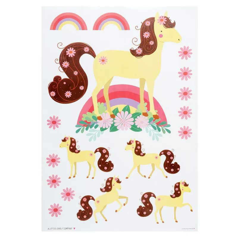 A Little Lovely Company Wandsticker HORSE 17-teilig in bunt