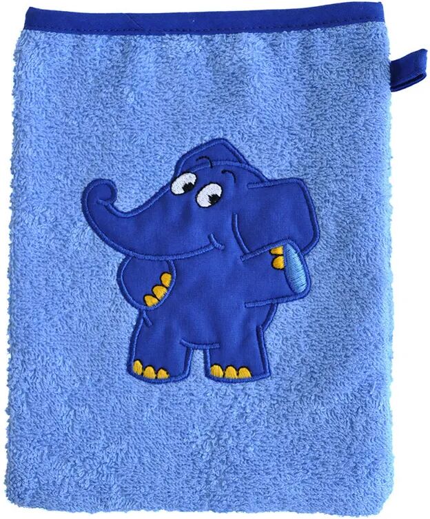 Smithy Waschhandschuh ELEFANT in blau