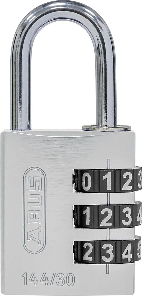 ABUS Zahlenschloss, Aluminium 144/30 Lock-Tag, VE 6 Stk silber