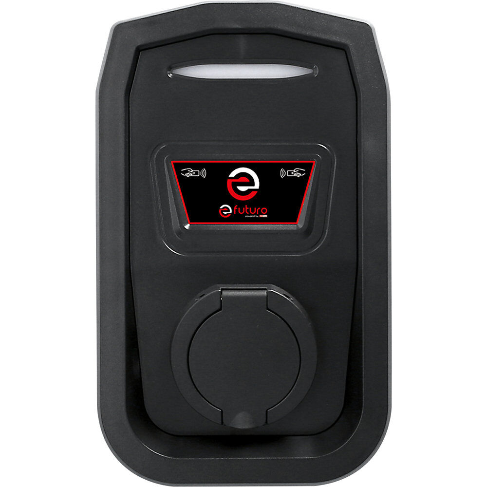 efuturo Wallbox mit Typ 2-Steckdose, 1 Phase mit RFID-Zugangskontrolle, mit Stromzähler bis zu 3,7 kW
