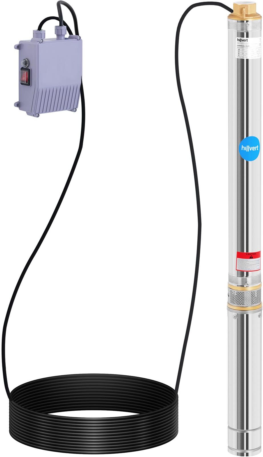 hillvert Brunnenpumpe - 5.580 l/h - 1.100 W