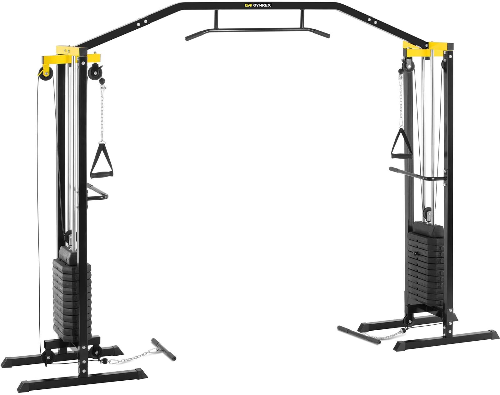 Gymrex Kabelzug - 150 kg - 24 x 6,8 kg Gewichte