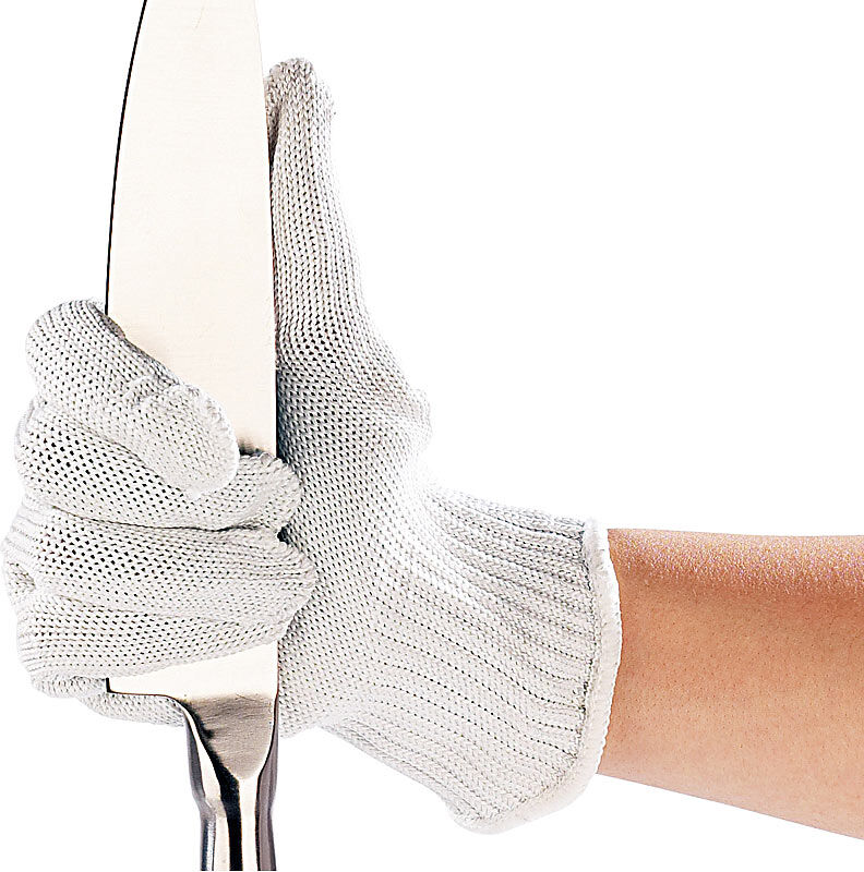 AGT 1 Paar Nylon-Stahl-Handschuhe mit Schnittschutz