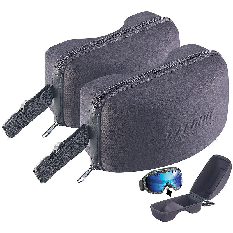 Speeron 2er-Set Brillen-Etuis für Ski- und Snowboard-Brille, 20x11,5x10,5 cm