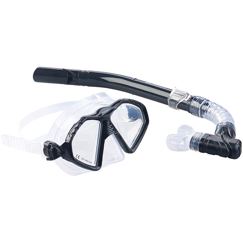 Speeron Schnorchel-Set für Erwachsene, Taucherbrille mit gehärteten Gläsern