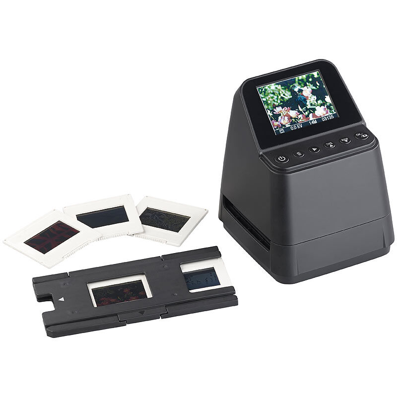 Somikon Stand-Alone-Dia- und Negativ-Scanner mit 14-MP-Sensor, 3.200 dpi