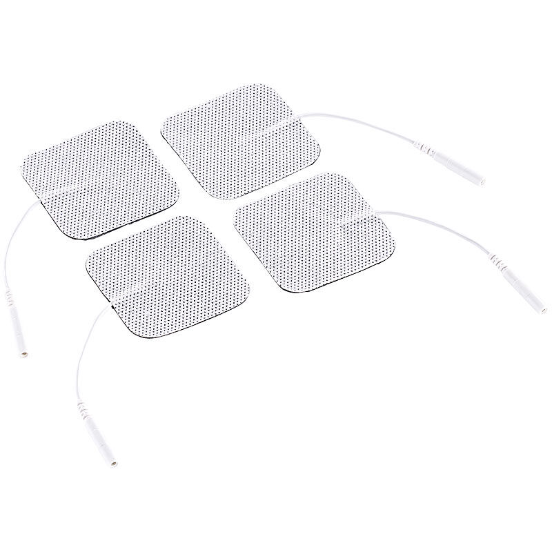 newgen medicals Elektroden-Pads für Reizstrom-Geräte, 2-mm-Anschluss, 5x5 cm, 4er-Set