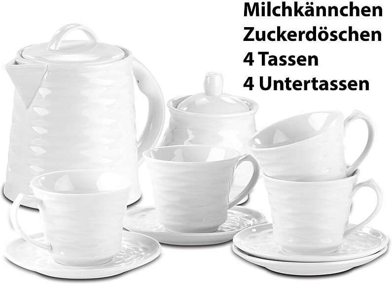 Rosenstein & Söhne Porzellan-Kaffee- & Tee-Service, 10-tlg., für Wasserkocher WSK-270.rtr