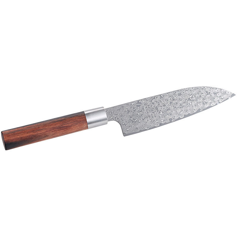 TokioKitchenWare Handgefertigtes Marken-Damast-Santokumesser mit 16-cm-Klinge