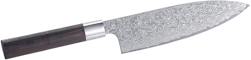 TokioKitchenWare Handgefertigtes Marken-Damast-Chefmesser mit 19-cm-Klinge