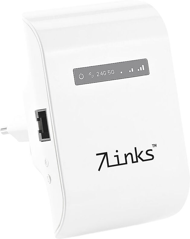 7links Dualband-WLAN-Repeater WLR-600.ac mit WPS-Button, 600 Mbit/s