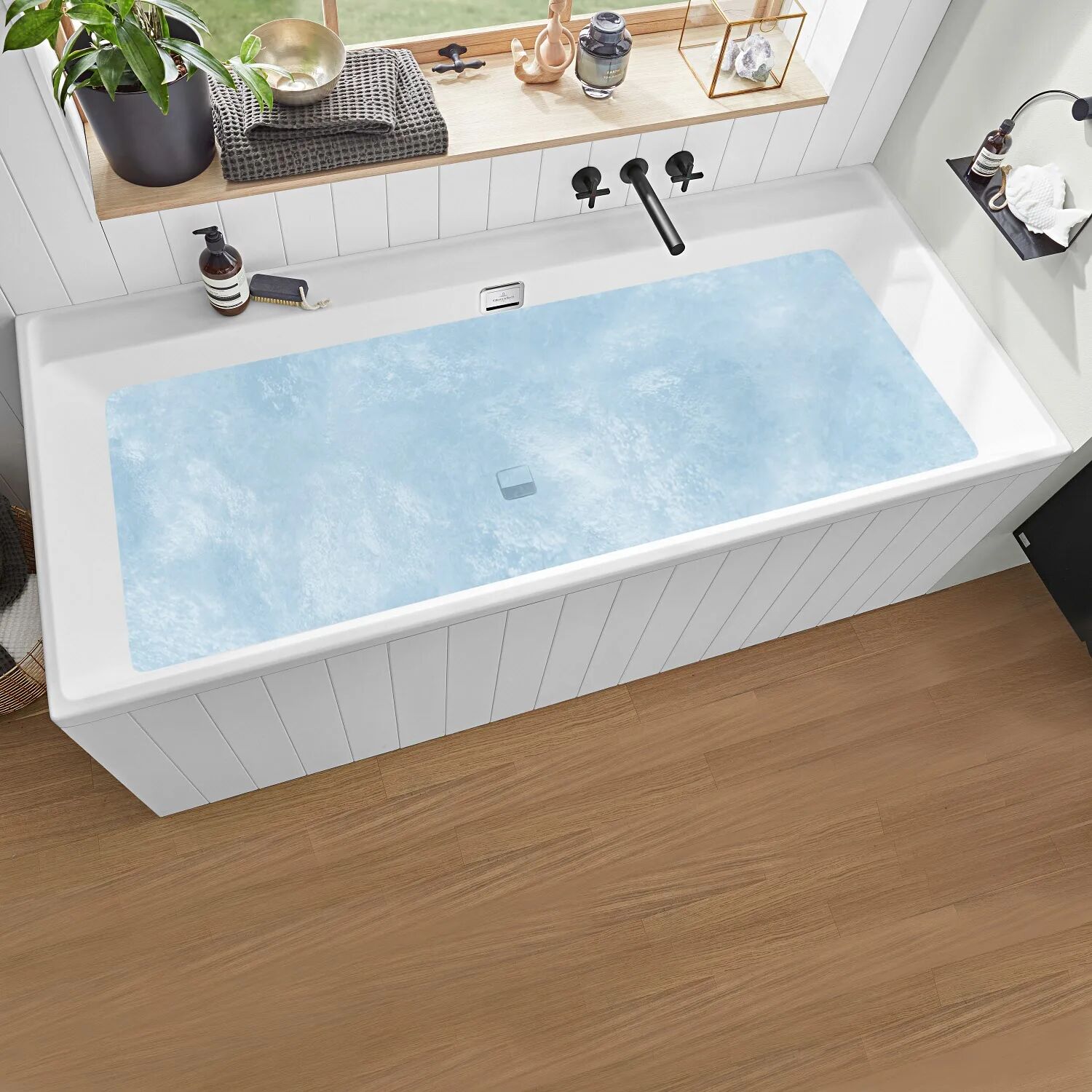 Villeroy & Boch Collaro Einbaubadewanne 190 x 90 cm, Airpool Comfort, Technikposition 1   stonewhite UAC199COR2A1VRW