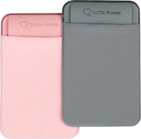 Lotta Power SoftCase Kartenhalter für Smartphones Grey + Rose Bundle