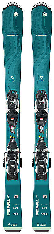 BLIZZARD Kinderski Set Pearl JR (70-90) + FDT JR 4.5 20/21 türkis   Größe: 90CM   8A0097MF 001 Auf Lager Unisex 90CM