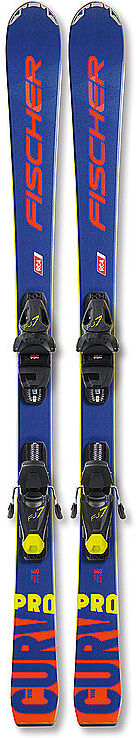 FISCHER Jugendski Set RC4 The Curv Pro (120-160) SLR Pro + FJ7 SLR 21/22 blau   Größe: 130CM   P12521V Auf Lager Unisex 130CM