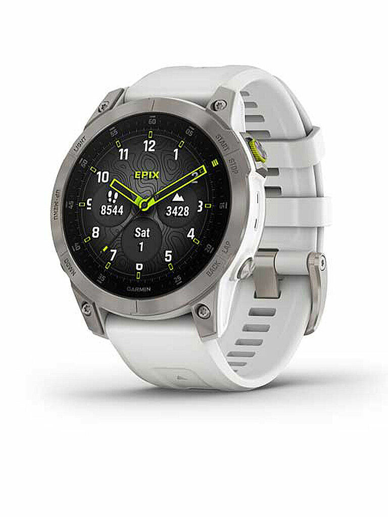Garmin GPS-Multisport-Smartwatch Epix 2 Sapphire weiß   010-02582-21 Auf Lager Unisex EG