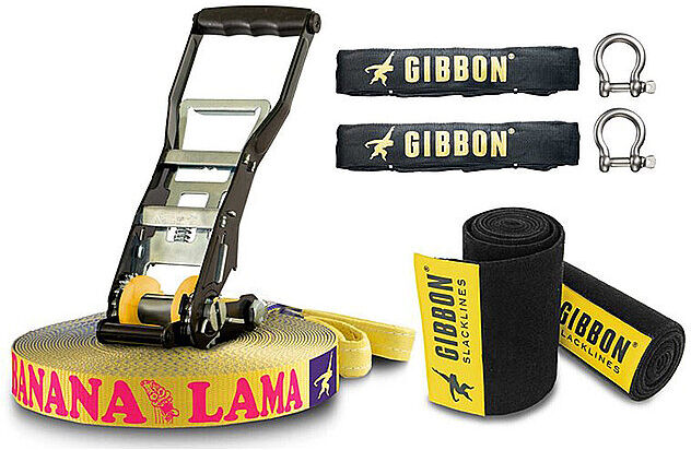 GIBBON SLACKLINES Slackline Banana Lama XL Treewear Set gelb   20224 Auf Lager Unisex EG