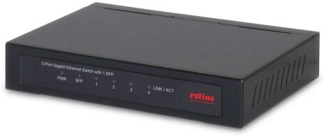 Roline Gigabit-Ethernet-Switch, schwarz, 4x RJ45 Port