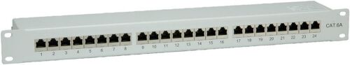 Value 26990361 Patchpanel, 19'', 2HE, 24-Port, CAT6A, GRAU