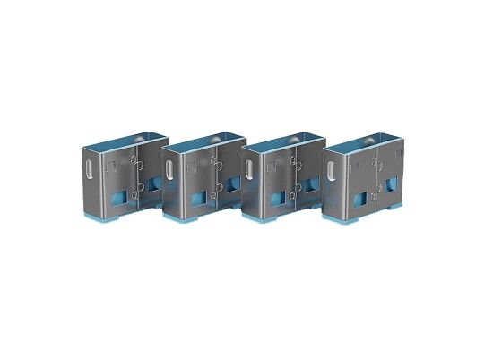 Lindy 40462 USB-A Port Schloss, BLAU, 10x Schloss