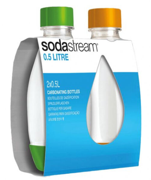 SodaStream PET-Flasche 0.5 Liter - Duopack Tropfenform
