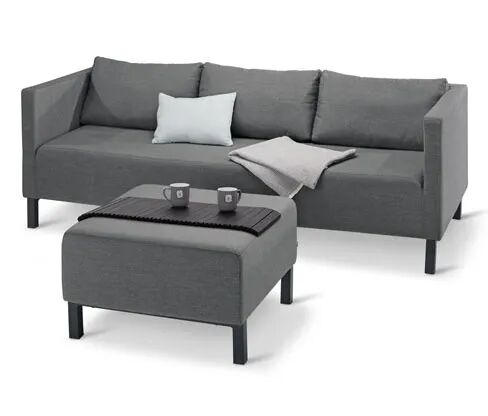 Tchibo Lounge-Sofa mit Sunbrella®-Stoff Aluminium