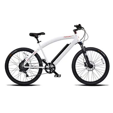 Der BESTSELLER aus AMERIKA ! Mountain eBike / „Elektrobike Phantom XRS“26” Hinterradantrieb, Gashebel für den Antrieb uvm. Lithium-Ionen-Akku mit[nbsp]600 Watt KEIN AUSSTELLUNGSSTÜCK; IST ORIGINAL VERPACKT Das Mountain eBike "Phantom XRS" überzeugt mit dem effizienten 600W Hinterradmotorantrieb. Durch den Hinterradanrieb haben Sie insbesondere bei Steigung und rutschiger Fahrfläche ein stabileres Fahrverhalten als mit dem Vorderradantrieb. Den Motor kann man durch Betätigung vom Gashebel aktivieren. Die Geschwindigkeit beträgt maximal 25 km/h. 1