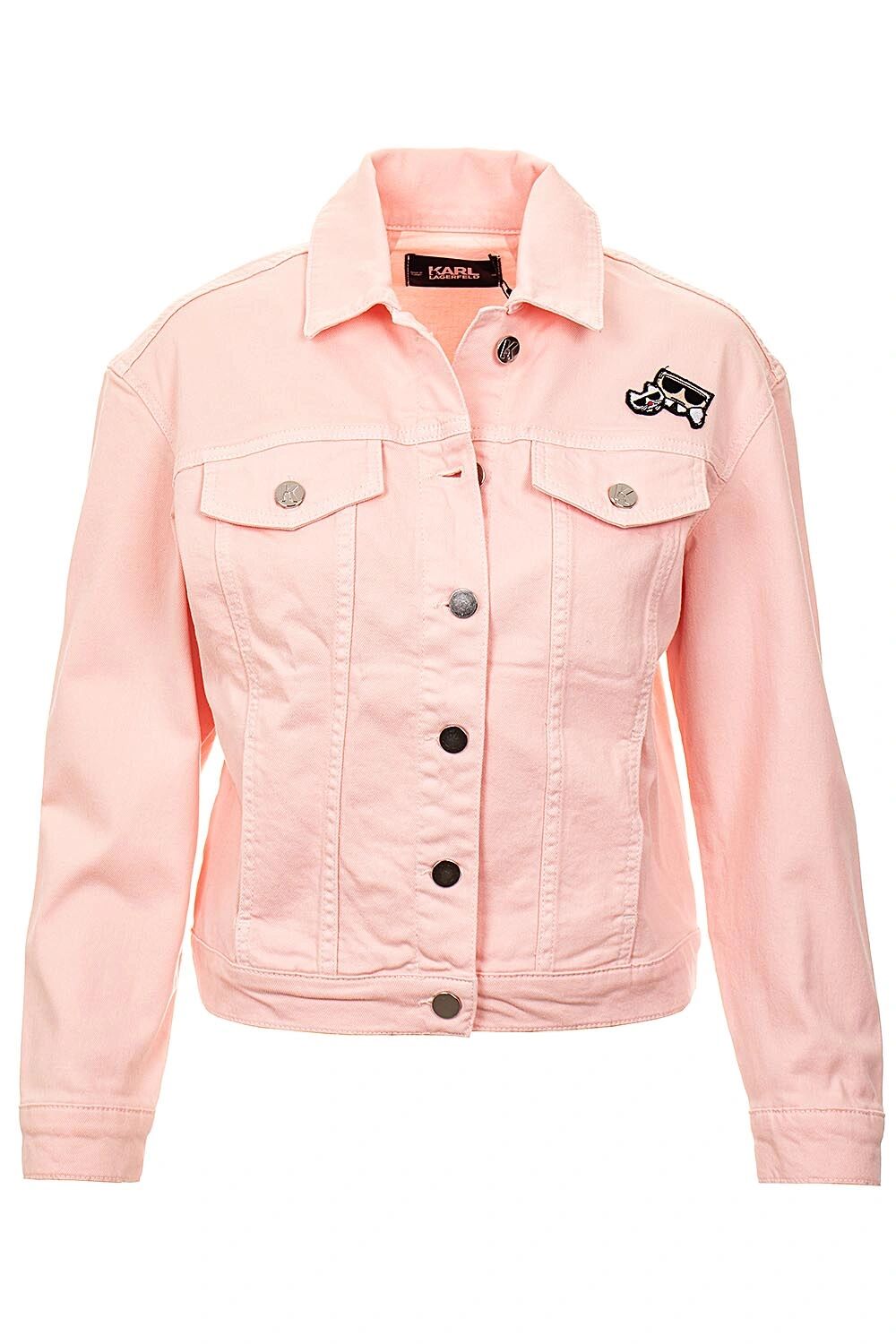 Karl Lagerfeld dámská džínová bunda růžová Velikost: M