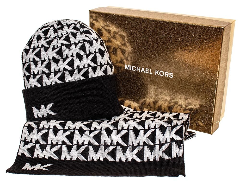 Michael Kors dámský set čepice a šála černý