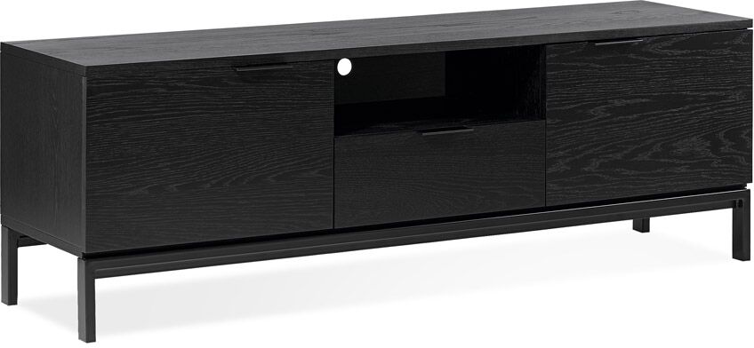 Alterego Meubles tv design 'CATODIK' en bois et métal noir