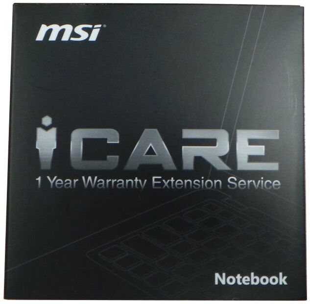 MSI Notebook iCARE 1 Year Warranty Extension