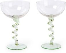 &Klevering; Spiral coupe 30 cl set van 2 - Lichtgroen