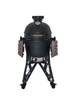 The Bastard Urban 2021 Medium Compleet kamado barbecue met verrijdbaar onderstel en zijtafels - Zwart