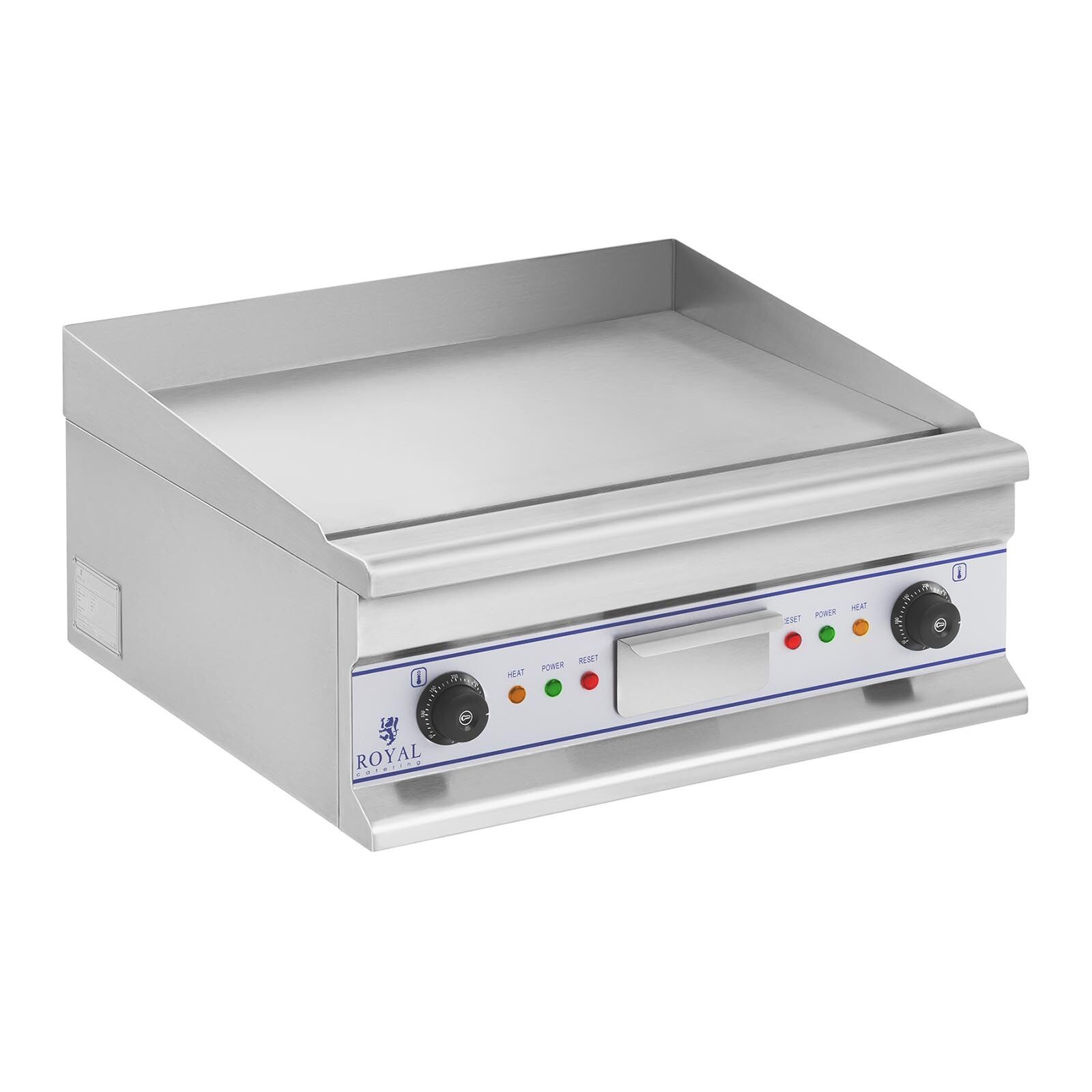 Royal Catering Dubbele elektrische grillplaat - 60 cm - glad - 2 × 3.750 W RCG 60S