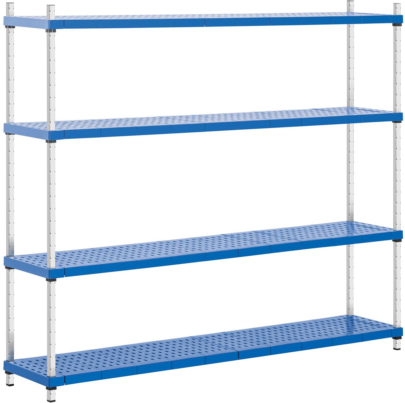 Royal Catering Stellingkast - metaal - roestvrij staal - 192 x 37 x 160 cm - 160 kg RC-SR4L1886