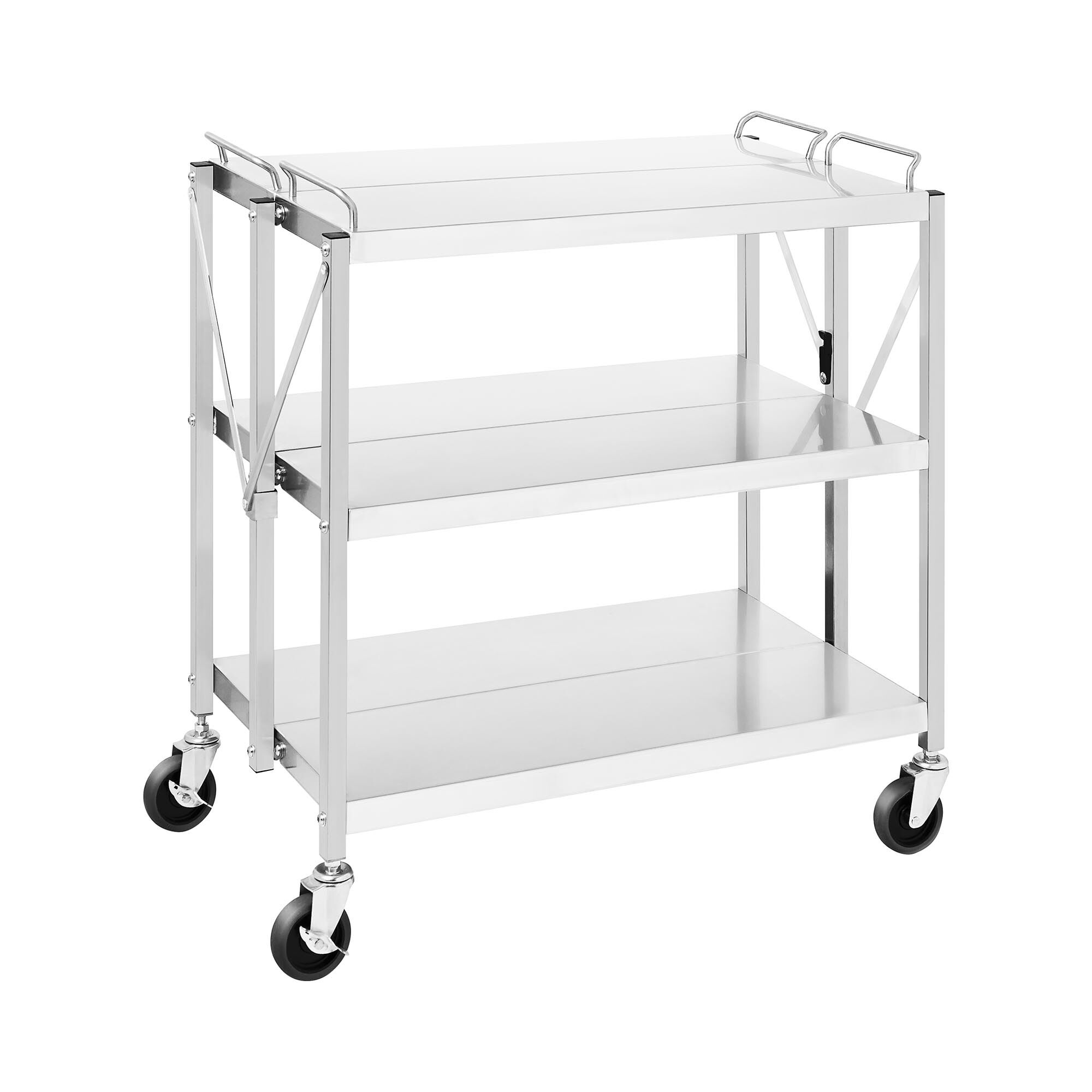 Royal Catering Servicewagen - 3 planken - 90 kg - 50 x 83 cm - opklapbaar RC-FST880G