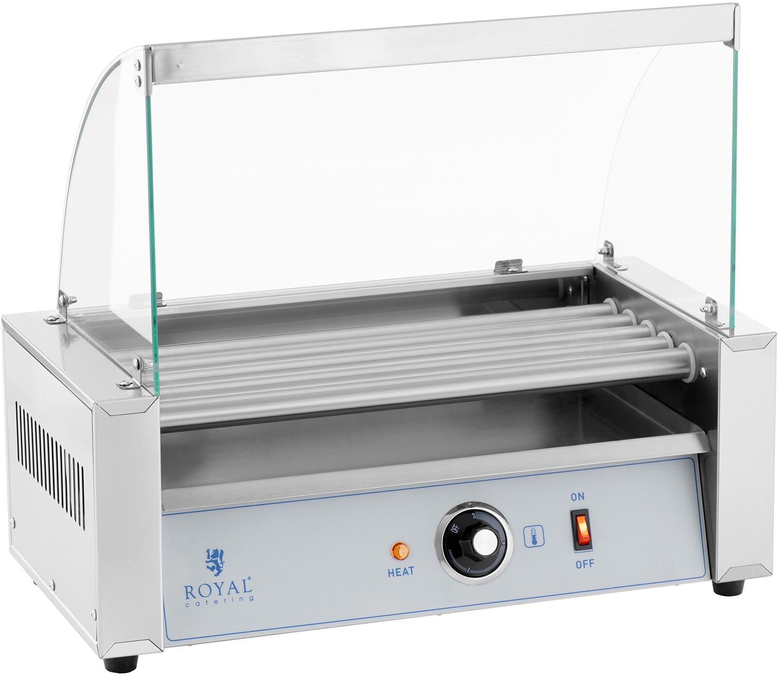 Royal Catering Hotdogmaker - 5 rollen - Royal Catering - roestvrij staal RC-HTR5WC