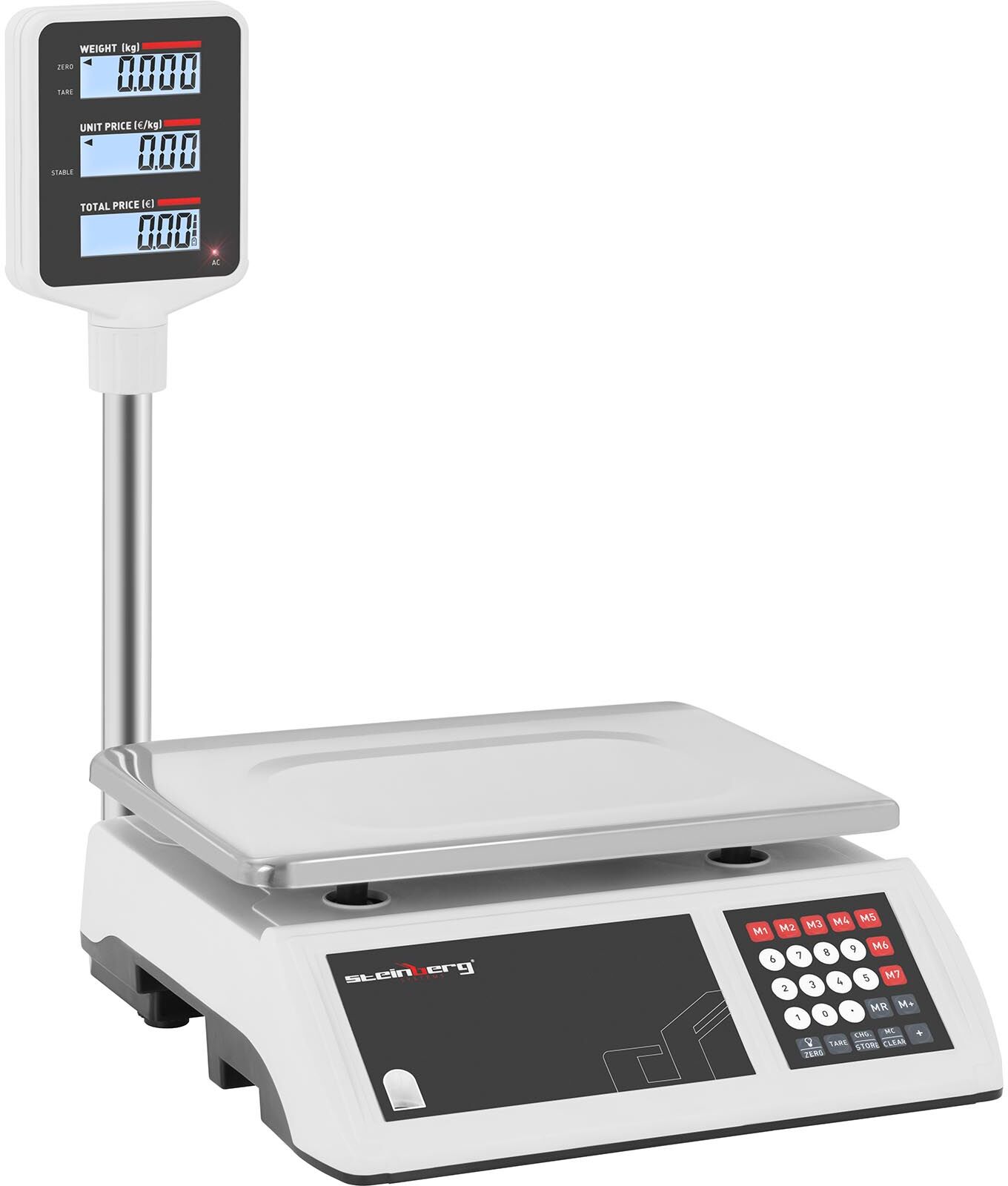 Steinberg Systems Digitale weegschaal - 6 kg / 1 g - verhoogd LCD scherm SBS-PW-61C