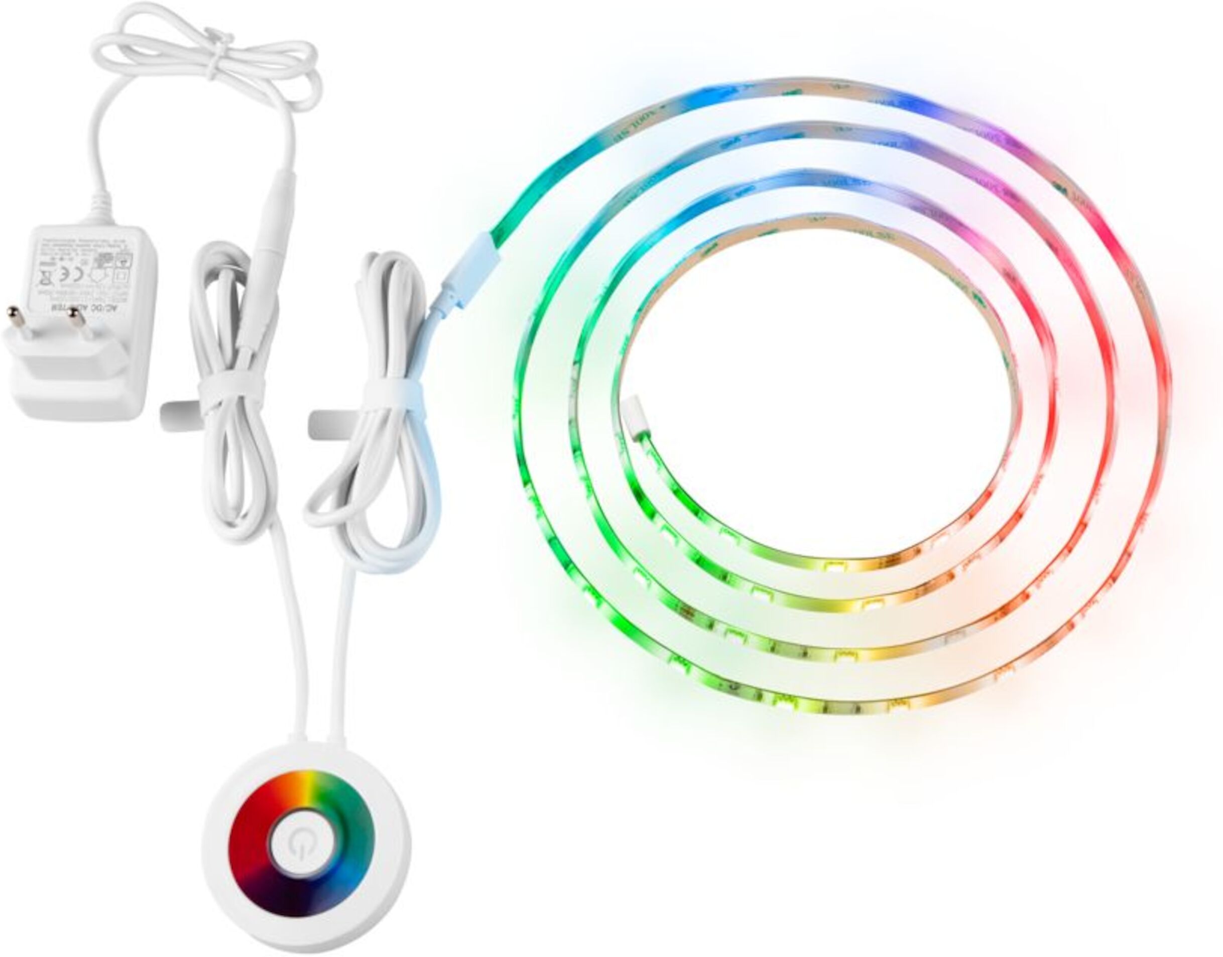 MEDION BundelDEAL ! 4x LIFE+ S85370 RGB LED strip  2 meter lang  RGB-lichtkleur  dimbaar  Levensduur van de lamp tot 25.000 uur