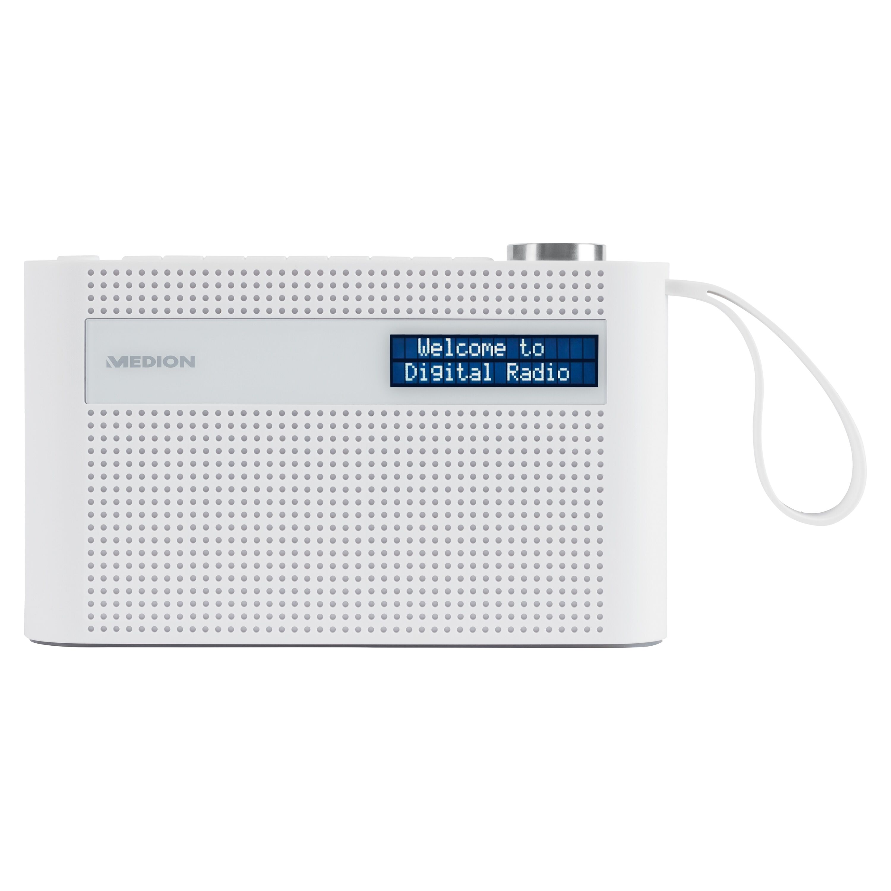 MEDION LIFEÂ® P66007 Tragbares DAB+ Radio, dimmbares Dot-Matrix-Display, DAB+/UKW, BluetoothÂ® 5.0, integr. Akku, kompaktes Design, Trageschlaufe, 3 W (