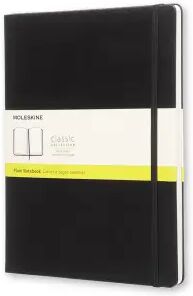 MOLESKINE Notitieboekje 19x25cm Blanco Papier Harde Omslag Zwart Kunstleder Zwart