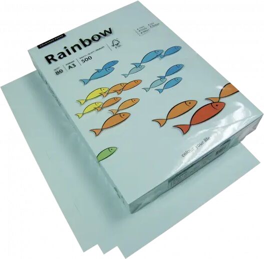 RAINBOW Papier Lichtblauw A3 80g/m² 500 Vellen Blauw