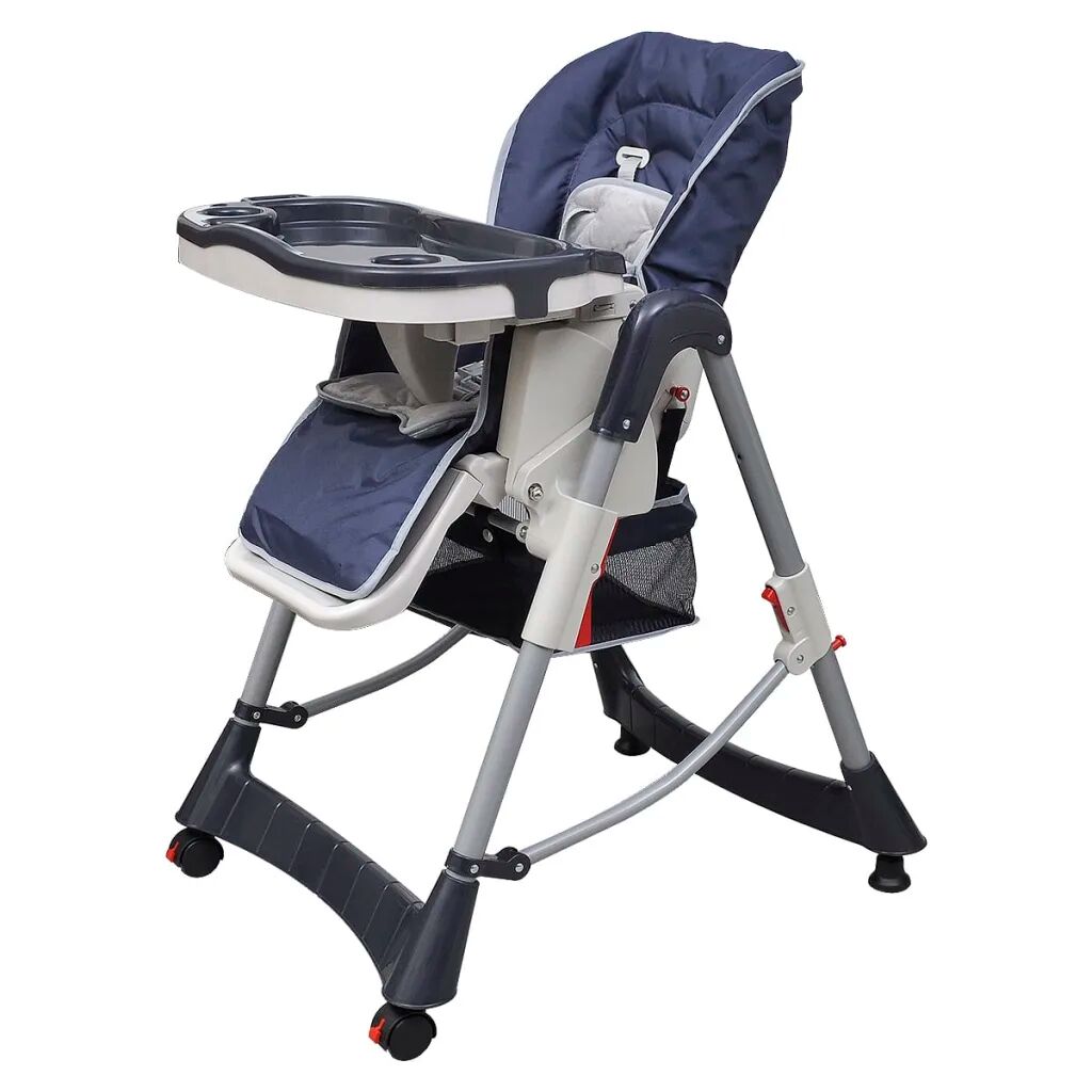 vidaXL Kinderstoel Deluxe in hoogte verstelbaar donkerblauw