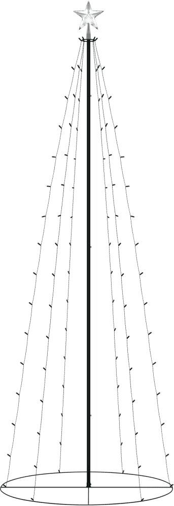 vidaXL Kegelkerstboom 100 LED's 70x180 cm warmwit