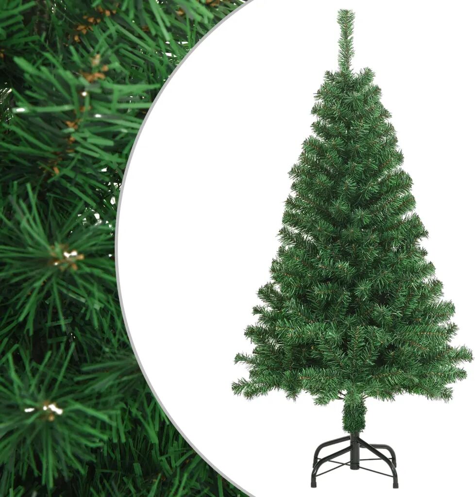 vidaXL Kunstkerstboom met dikke takken 120 cm PVC groen