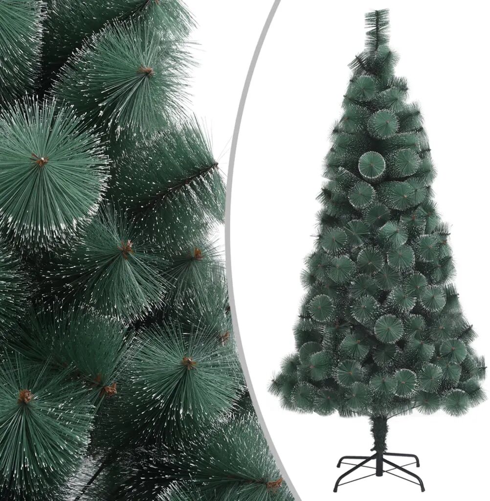 vidaXL Kunstkerstboom met standaard 120 cm PET groen