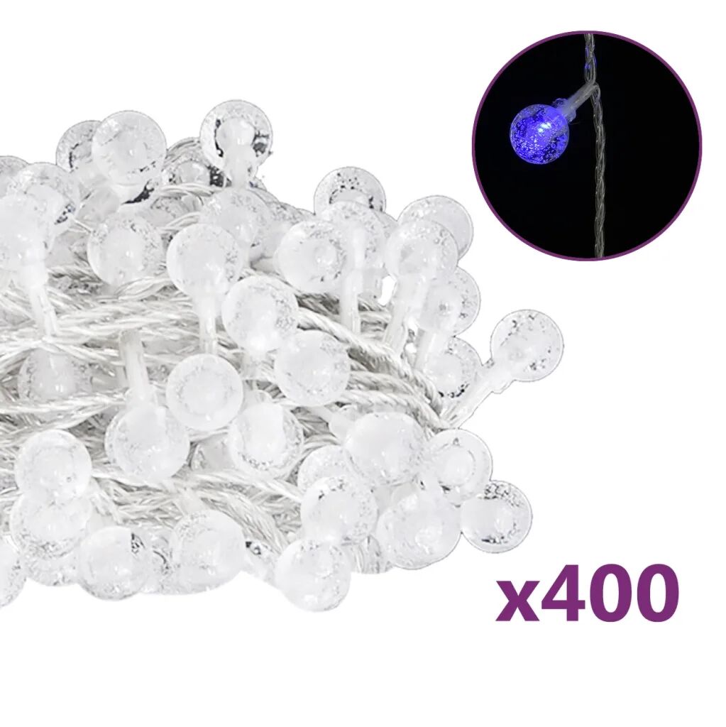 vidaXL Lichtsnoer met 400 LED's 8 functies blauw 40 m