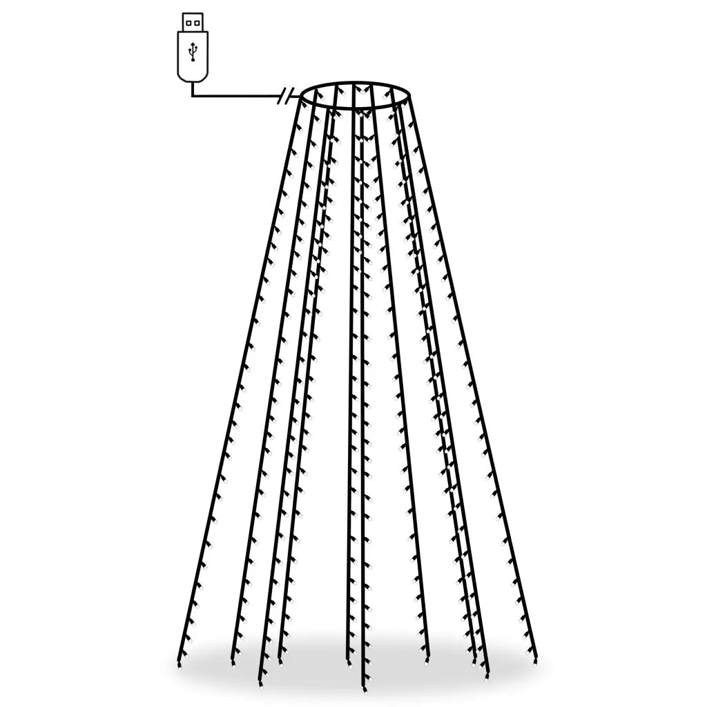 vidaXL Kerstboomverlichting met 300 LED's meerkleurig net 300 cm